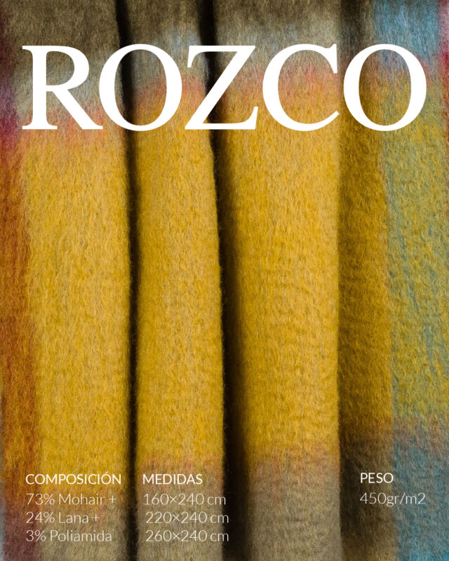 Colores que envuelven, texturas que abrigan.
La colección Rozco es una fusión de tradición y modernidad, tejida con el mejor mohair para quienes buscan calidez y carácter.

Colors that embrace, textures that warm.
The Rozco collection blends tradition and modernity, woven with the finest mohair for those who seek warmth and character.